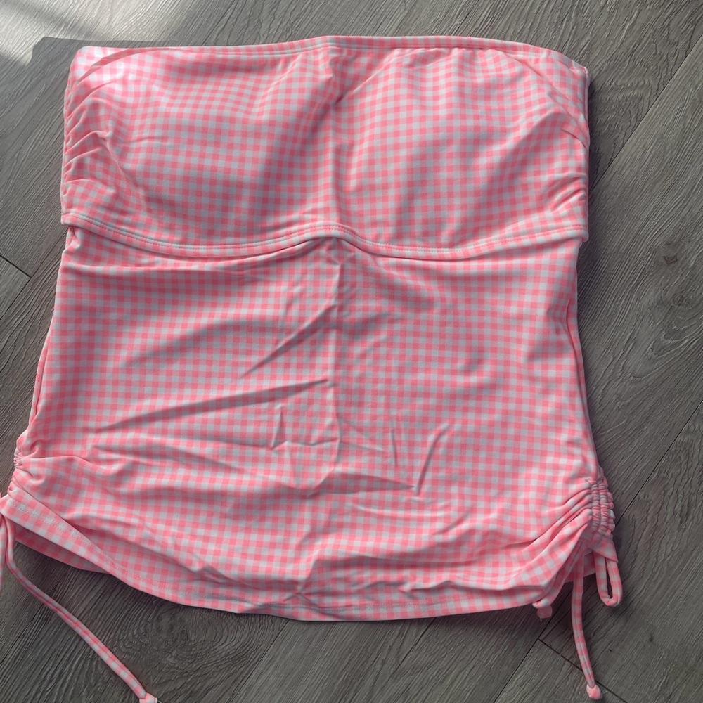 Aerie Pink Gingham Bikini Top